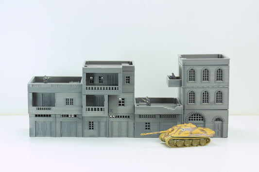 Arab Urban Buildings set of Four Town Houses - Tabletop Wargaming Terrain - Miniature Gaming - 3D Printed