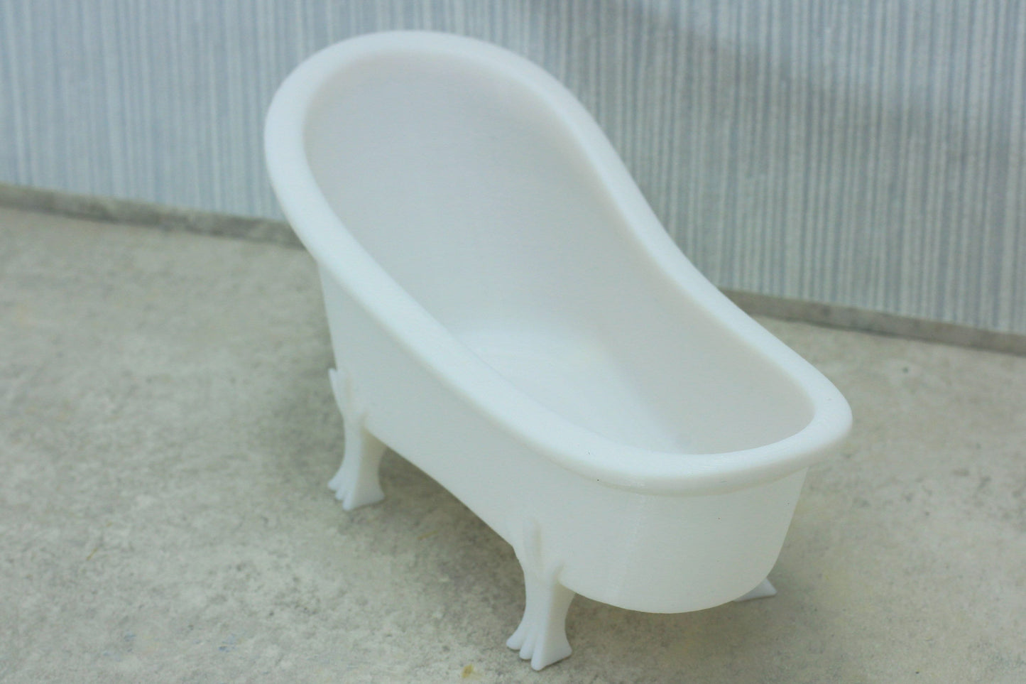 1:12 Scale Miniature Bathtub | Modern Dollhouse Bathroom Furniture | Luxury 3D Printed Bathtub Made in Germany