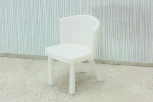 Modern Dollhouse Miniature Dining Chair - 1:12 Scale, 3D Printed