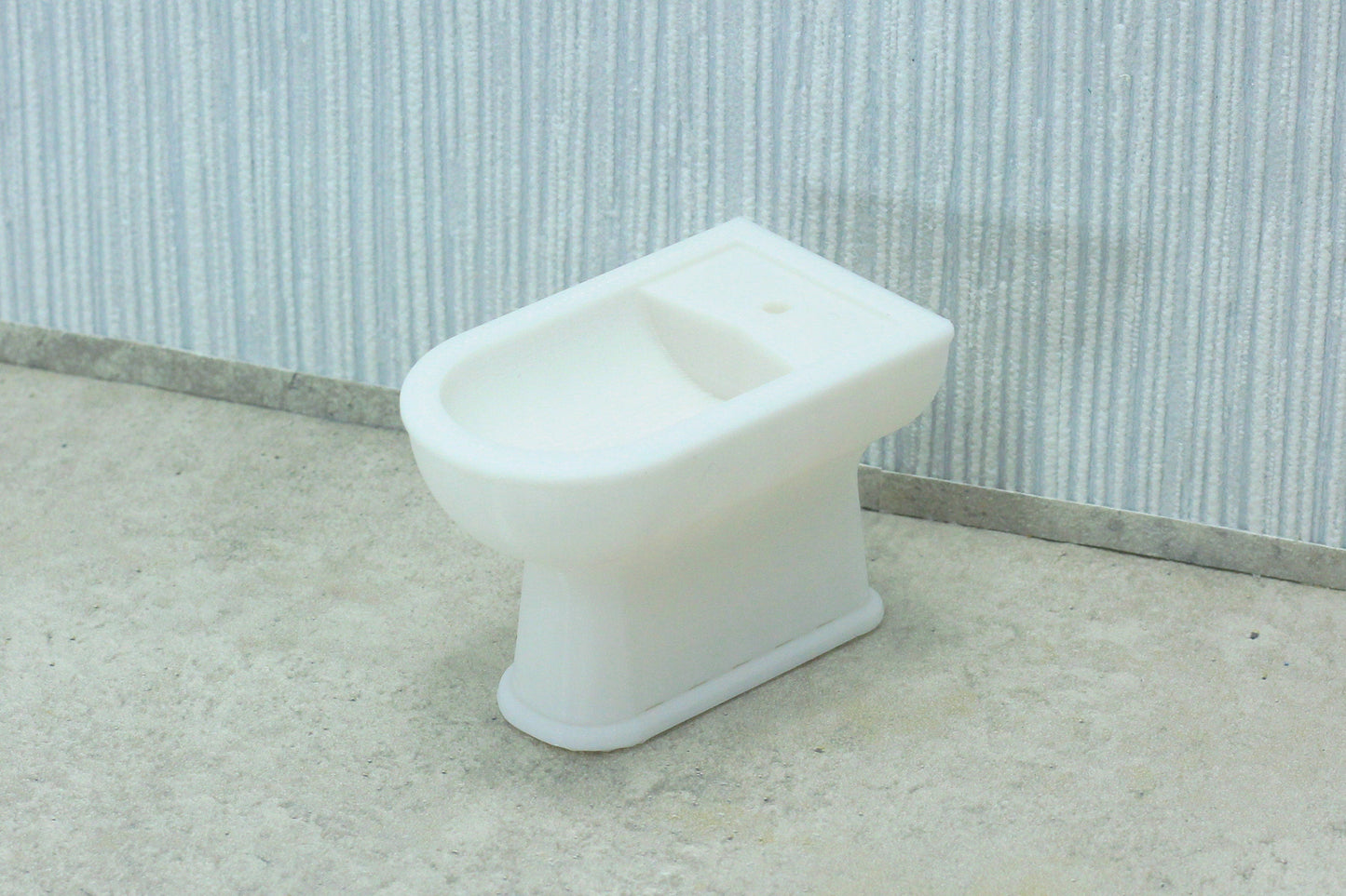 Modern Bidet | 1:12, 18, 24 & 6 Scale Dollhouse Bathroom Furniture | 3D Printed Miniature
