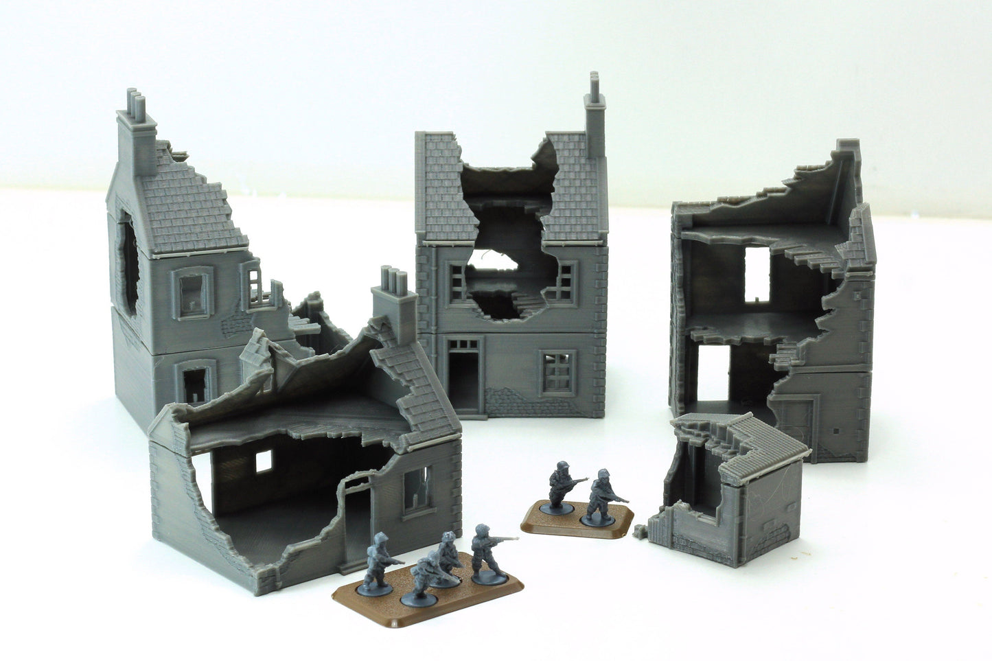 Destroyed or Intact - Normandy French Village Set (VOLUME 2) - Tabletop Wargaming WW2 Terrain | Miniature 3D Printed Model | Flames of War
