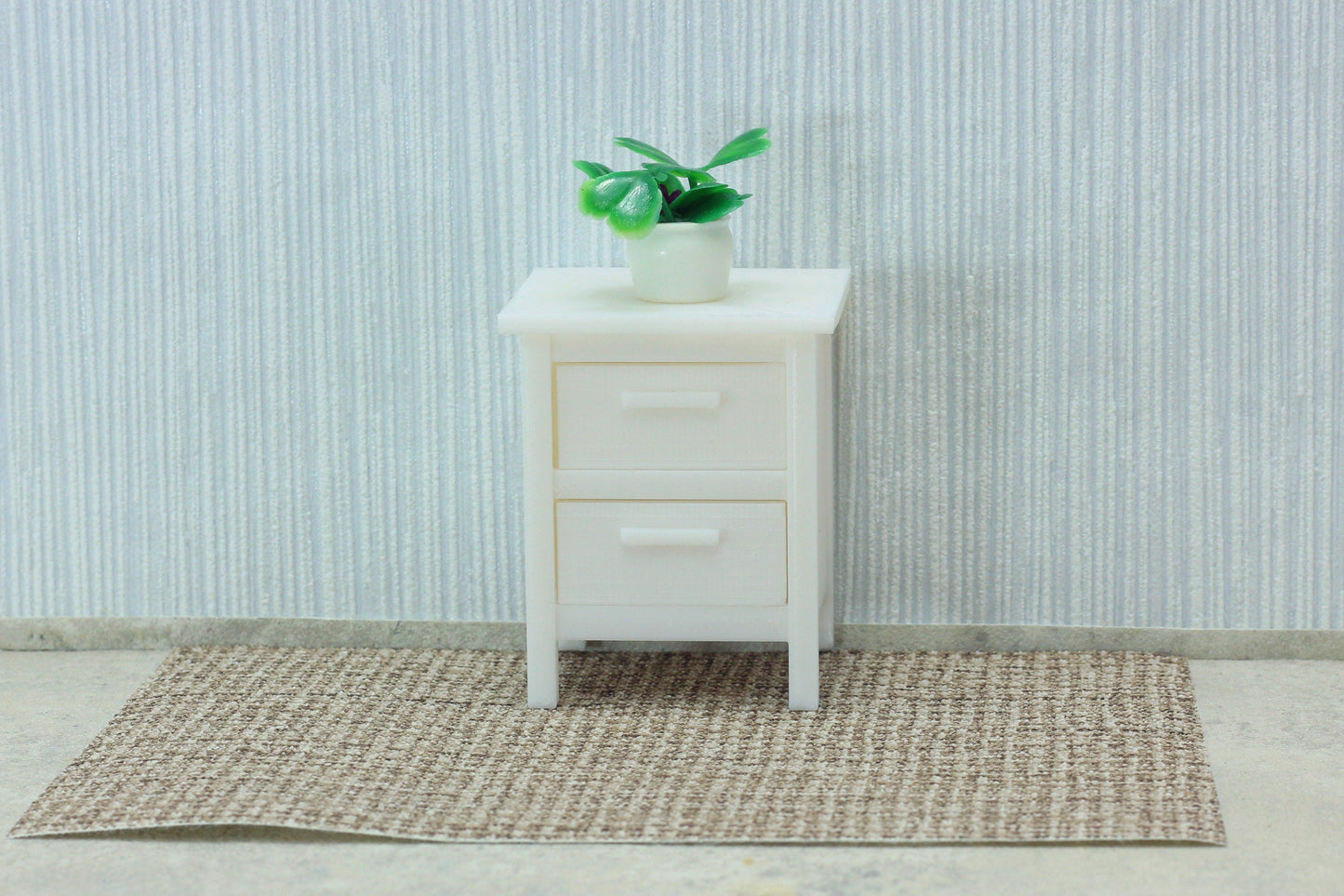 Modern Nightstand  - Dollhouse Miniature 1:12 Miniature Dollhouse Furniture