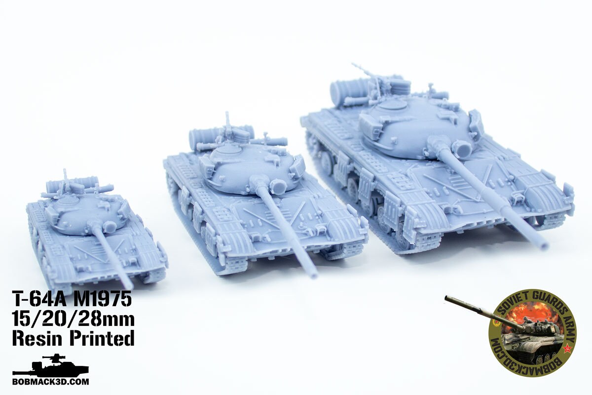T-64A Main Battle Tank | 28mm / 20mm / 15mm Wargaming Vehicle Compatible with Team Yankee