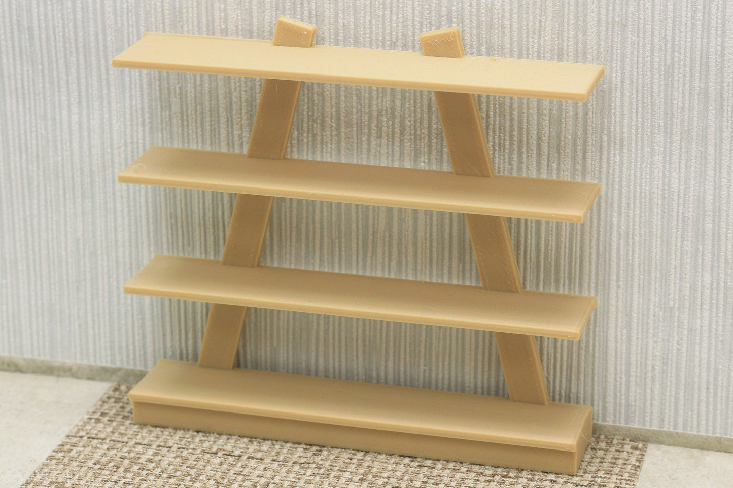 3D Printed Wood Open Bookshelf - Dollhouse Miniature 1:12 Scale