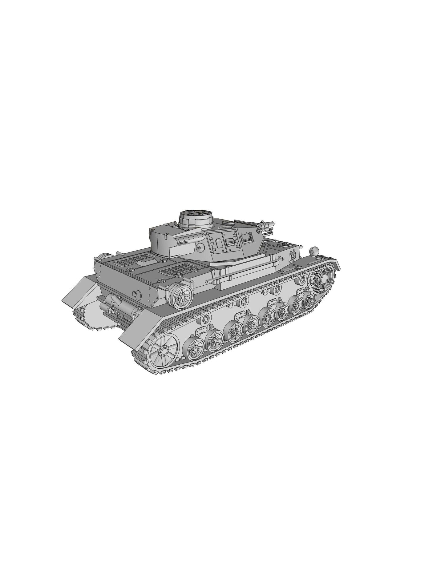 PZ.KPFW. IV F1 - WW2 German Tank - 3D Resin Printed 28mm / 20mm / 15mm Miniature Tabletop Wargaming Vehicle