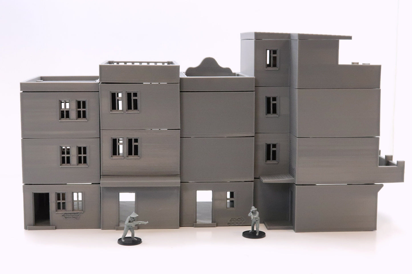 Vietnam Urban Street Row Set - 3D Printed Tabletop Wargaming Terrain - Ideal for Games like Oscar Mike - Vietnam Alpha