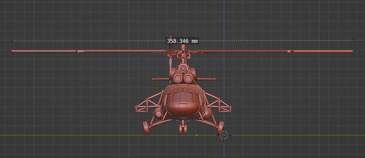 Mi-8 'Hip' Medium Transport Helicopter - 3D Printed Vehicle for Miniature Tabletop Wargames - 28mm / 20mm / 15mm Scales