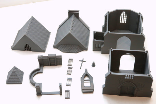 Chapelle Saint-Louis de Formigny - Tabletop Wargaming WW2 Terrain | Miniature 3D Printed Model | Flames of War - Zona Alfa - Bolt Action