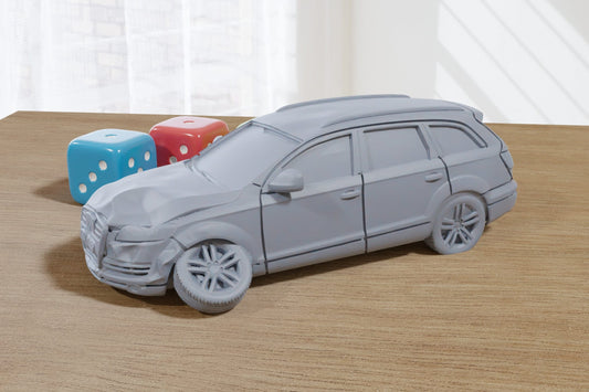 Damaged Modern SUV - 3D Printed Vehicle for Miniature Tabletop Wargames TTRPG