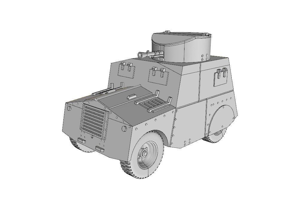 Beaverette Mk III WW2 British 3D Resin Printed 28mm / 20mm / 15mm Miniature Tabletop Wargaming Vehicle