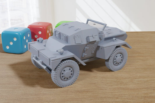 Daimler Dingo MK2 WW2 British 3D Resin Printed 28mm / 20mm / 15mm Miniature Tabletop Wargaming Vehicle