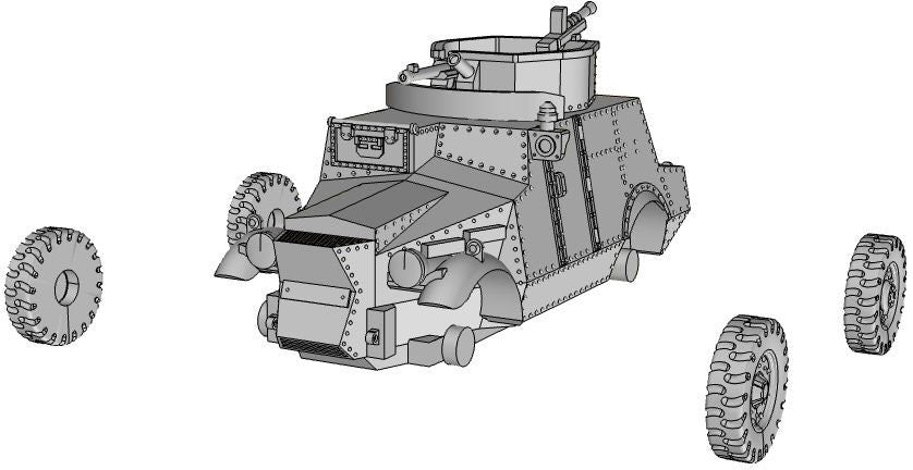 Morris Model CS9lLAC  WW2 British 3D Resin Printed 28mm / 20mm / 15mm Miniature Tabletop Wargaming Vehicle