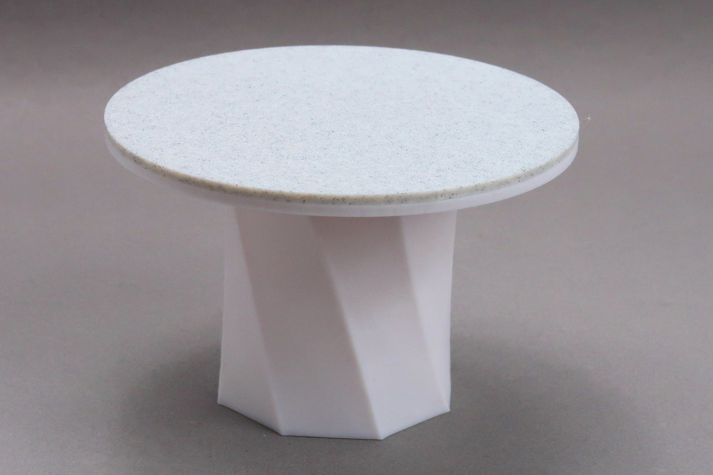 3D Printed Dollhouse Dining Table: Modern Twisted Leg, 1/12 & 1/18 Scale