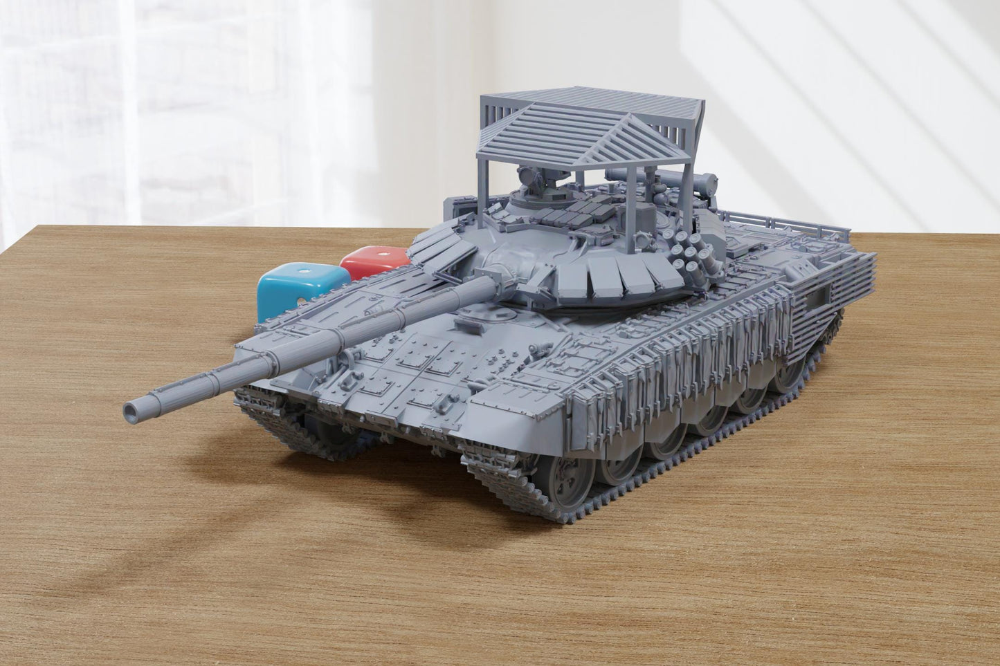 T-72B3 Obr 2016 Bag Armor Hull Soviet Main Battle Tank - 3D Printed Miniature Tabletop Wargaming Combat Vehicle 28mm / 15mm  Scale