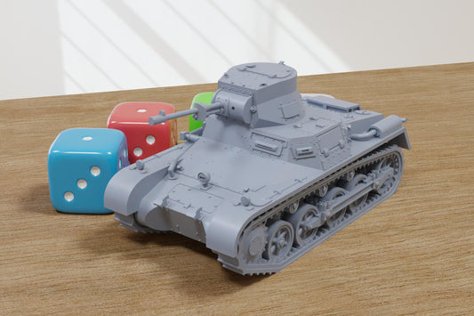 Pzkpfw I Ausf A Breda (Spanish Civil War) Light Tank - 3D Printed Miniature Wargaming Combat Vehicle - 28mm / 20mm / 15mm Scale