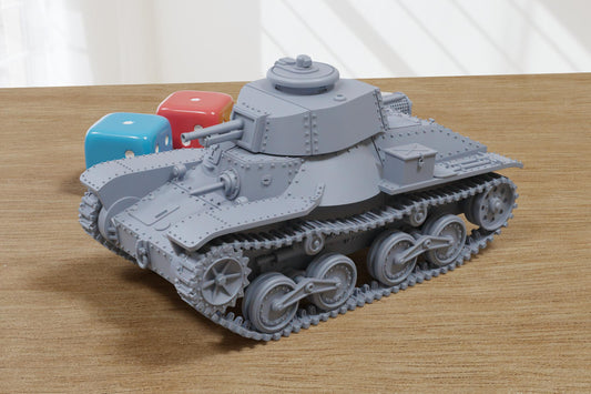 Type 4 Ke-Nu Light Tank - 3D Printed Miniature Wargaming Combat Vehicle - 28mm / 20mm / 15mm Scale