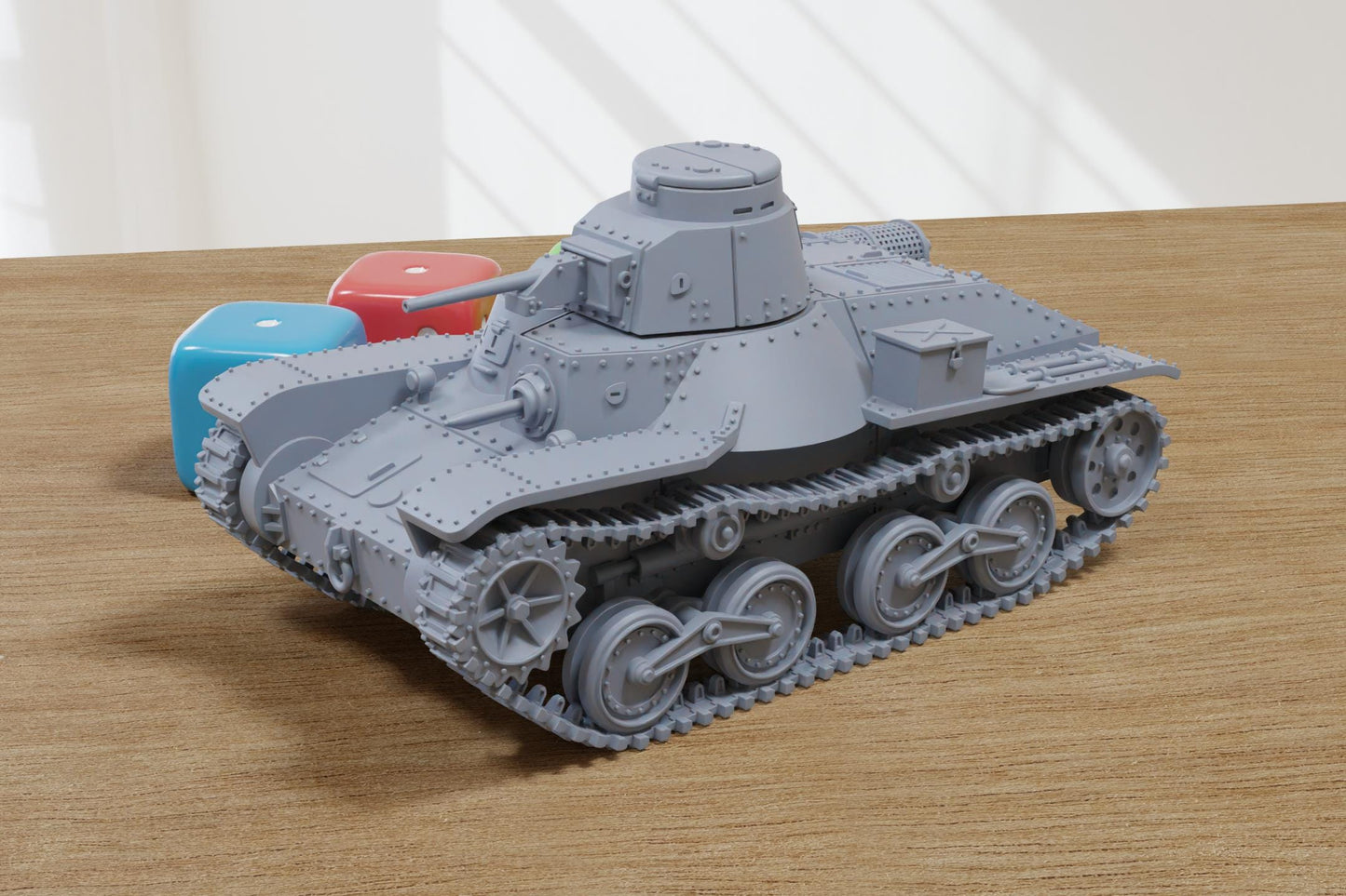 Type 95 Ha-Go Light Tank - 3D Printed Miniature Wargaming Combat Vehicle - 28mm / 20mm / 15mm Scale