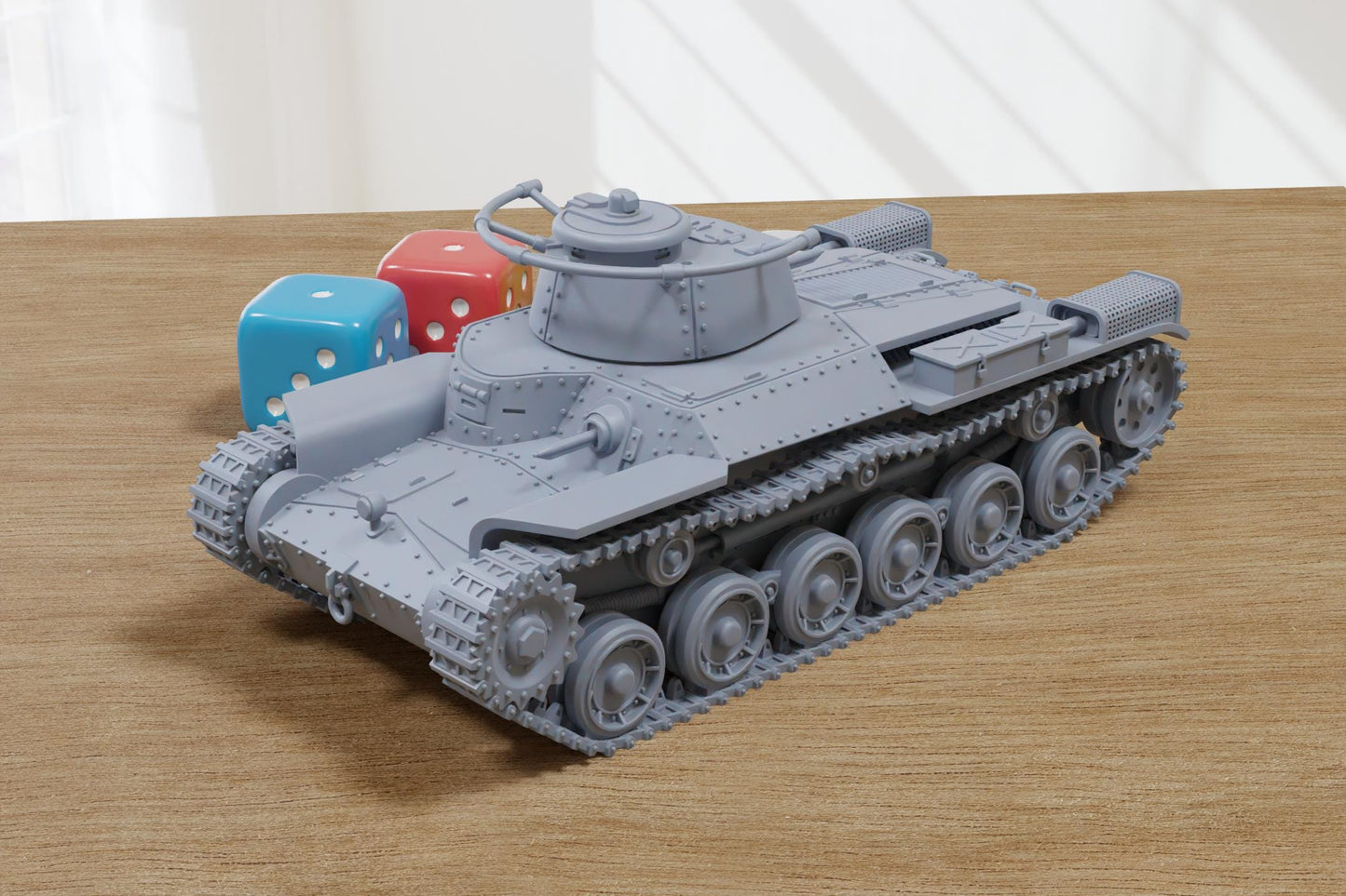 Type 97 Shi-Ki Command Tank - 3D Printed Miniature Wargaming Combat Vehicle - 28mm / 20mm / 15mm Scale