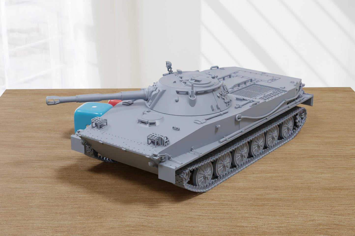 PT-76B Soviet Light Tank - 3D Printed Miniature Tabletop Wargaming Combat Vehicle 28mm / 15mm  Scale