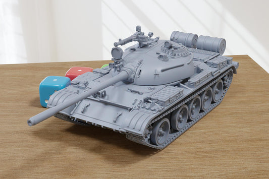 T-55A Soviet Main Tank - 3D Printed Miniature Tabletop Wargaming Combat Vehicle 28mm / 15mm  Scale