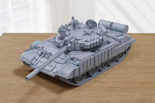 T-55AMV Soviet Main Tank - 3D Printed Miniature Tabletop Wargaming Combat Vehicle 28mm / 15mm  Scale