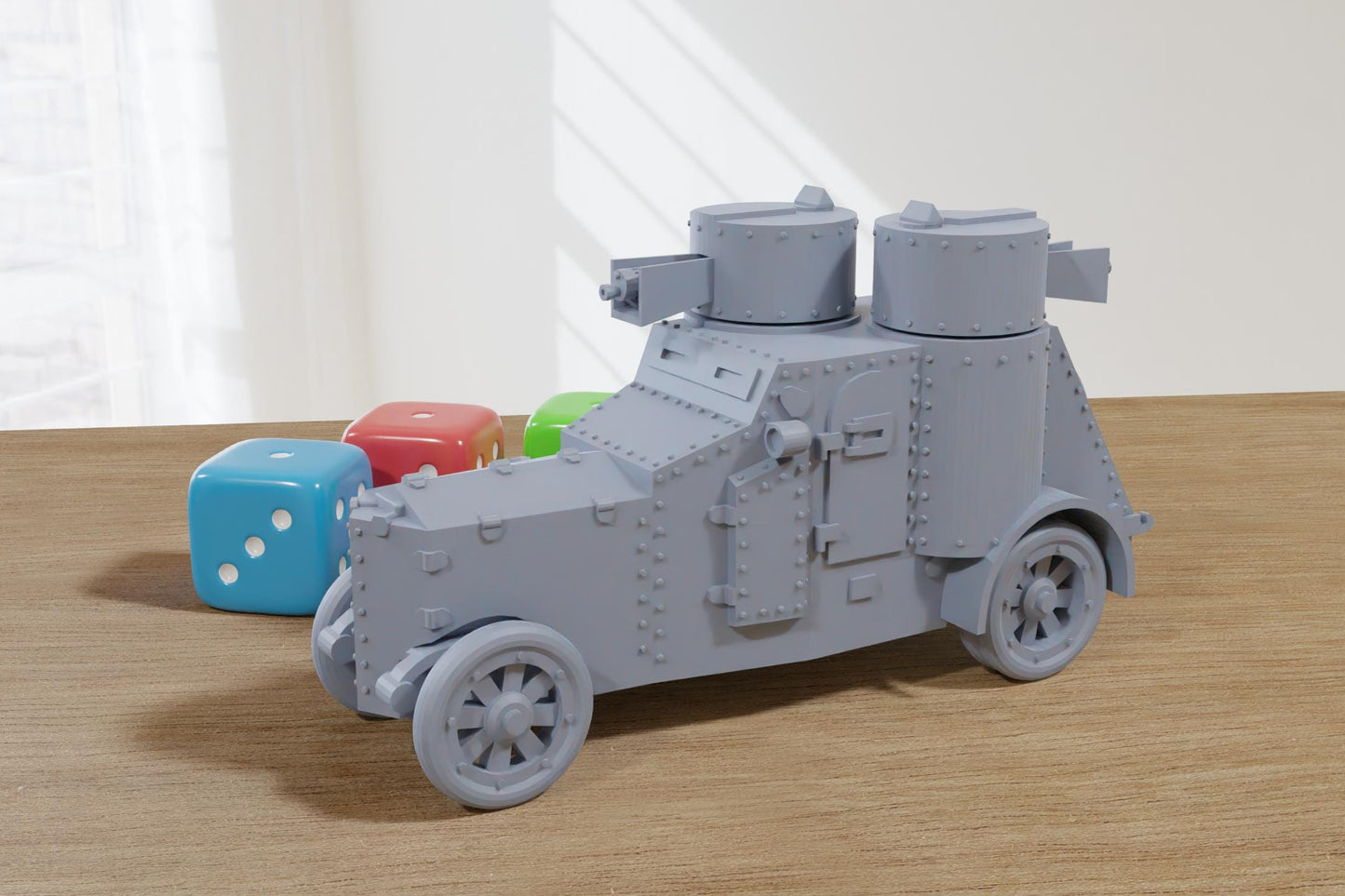 Izhorski-FIAT (Russian Empire) Armored car - 3D Printed Miniature Wargaming Combat Vehicle - 28mm / 20mm / 15mm Scale