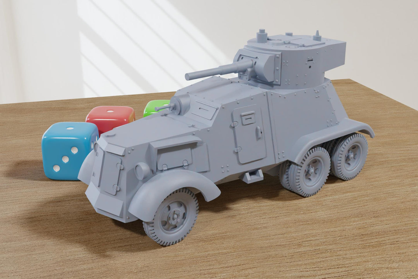 AAC-1937 (Spanish Civil War) Armoured Car - 3D Printed Miniature Wargaming Combat Vehicle - 28mm / 20mm / 15mm Scale