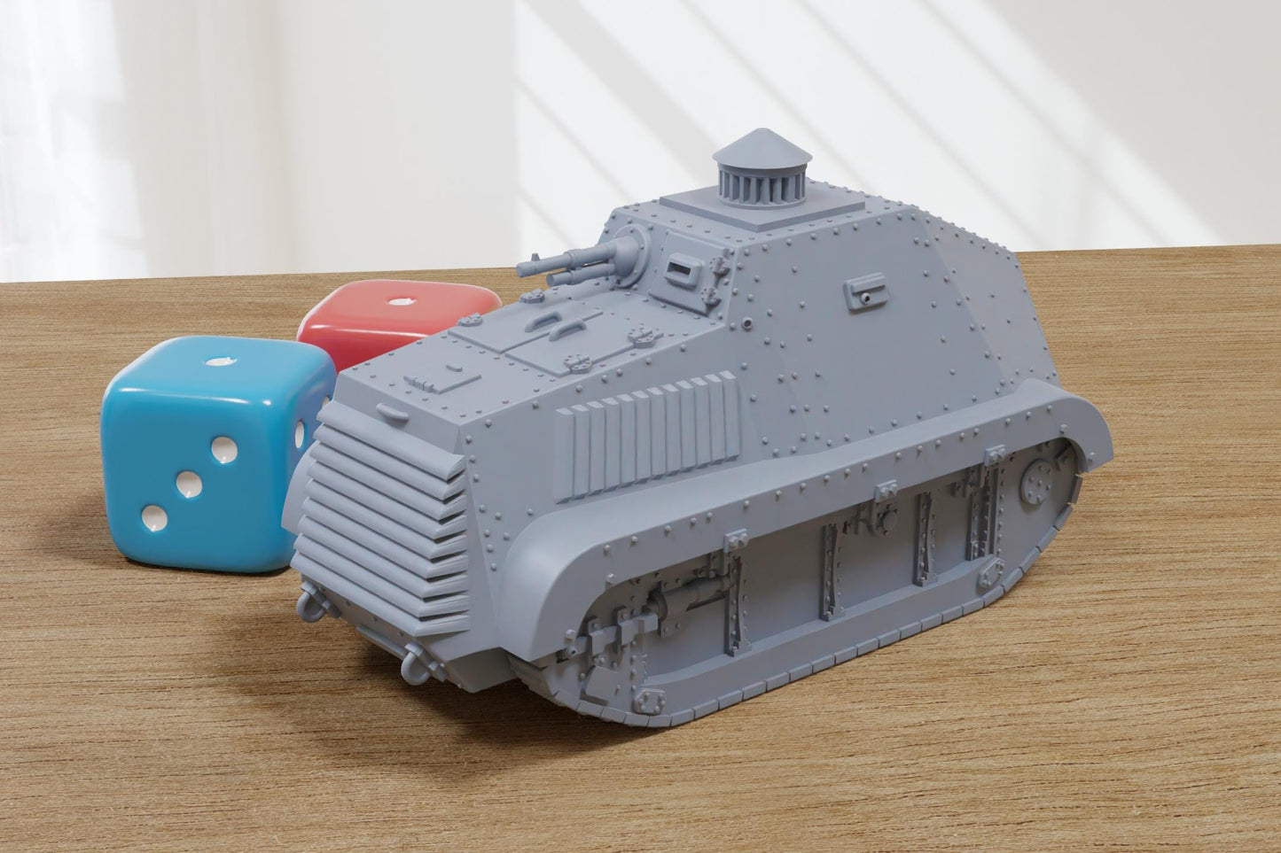 Tractor Landesa (Spanish Civil War) Light Tank - 3D Printed Miniature Wargaming Combat Vehicle - 28mm / 20mm / 15mm Scale