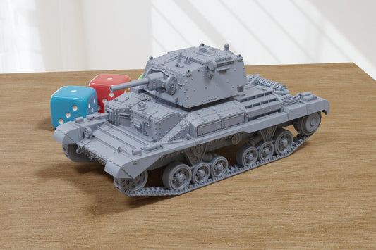 Cruiser tank A10 Mark II - 3D Printed Miniature Wargaming Combat Vehicle - 28mm / 20mm / 15mm Scale