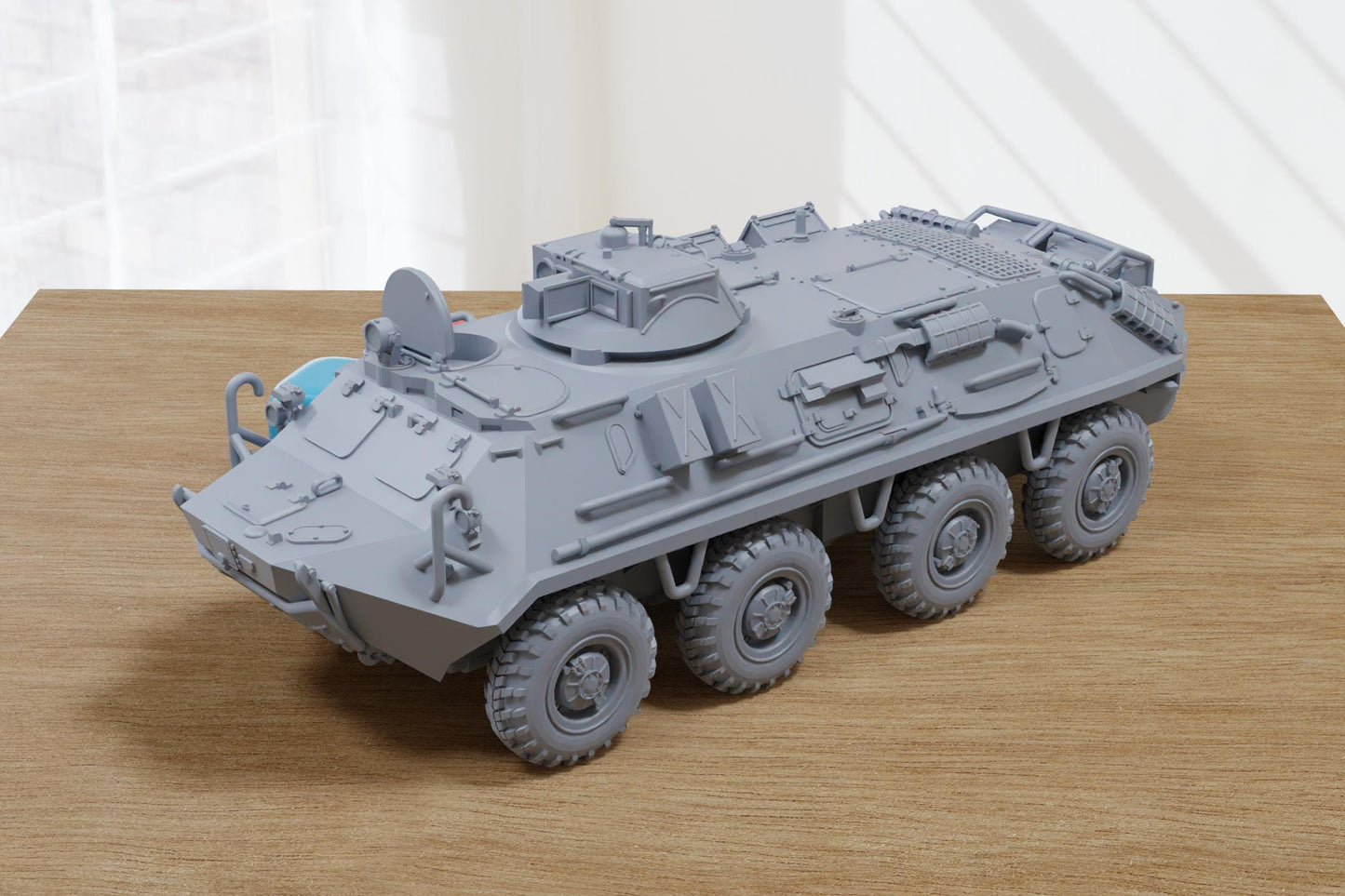 BTR-60 1V18 Soviet APC - 3D Printed Miniature Tabletop Wargaming Combat Vehicle 28mm / 15mm  Scale