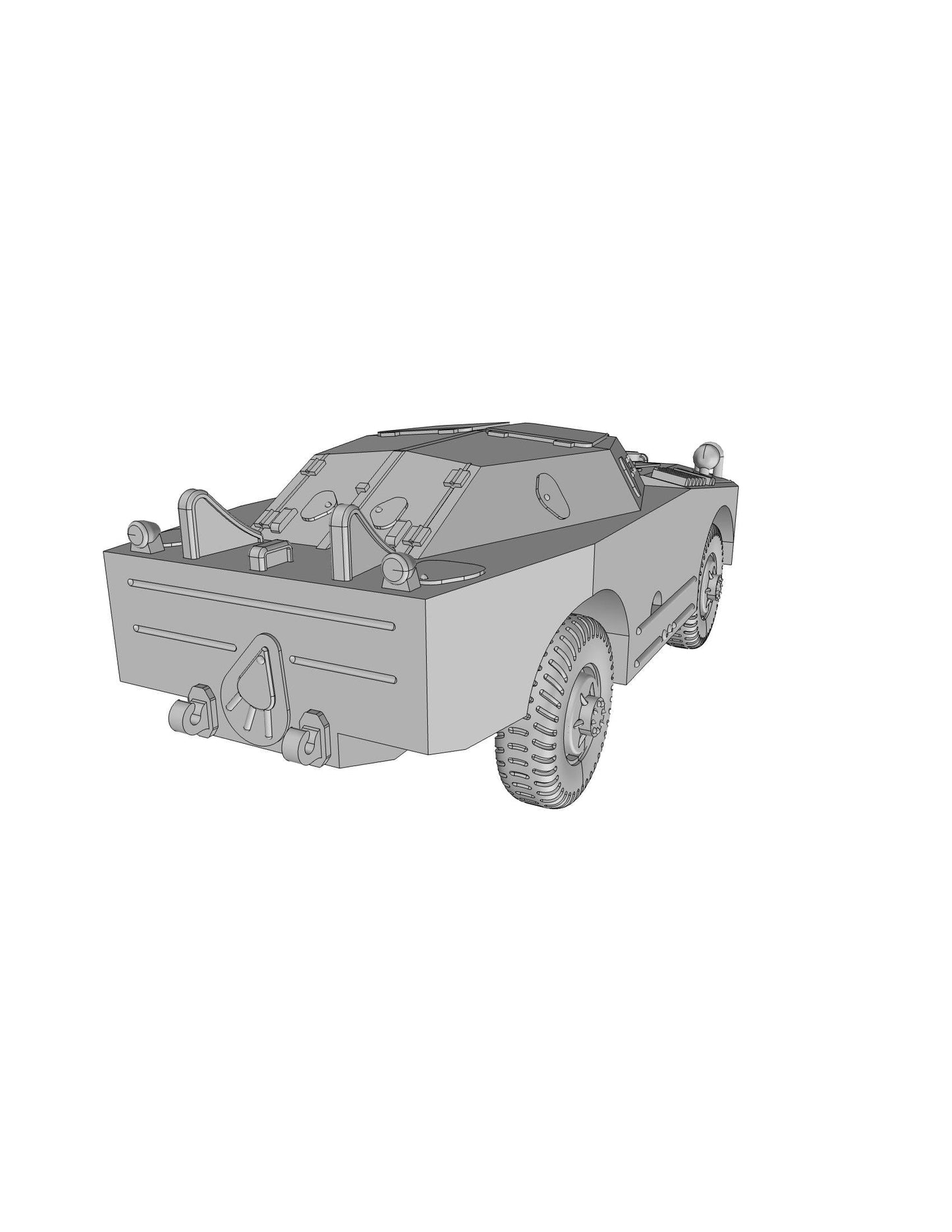 BRDM 1 Soviet Armoured Scout Car - 3D Resin Printed 28mm / 20mm / 15mm Miniature Tabletop Wargaming Vehicle