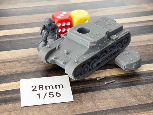 PZ.Kpfw I Ausf B - WW2 German Tank - 3D Resin Printed 28mm / 20mm / 15mm Miniature Tabletop Wargaming Vehicle