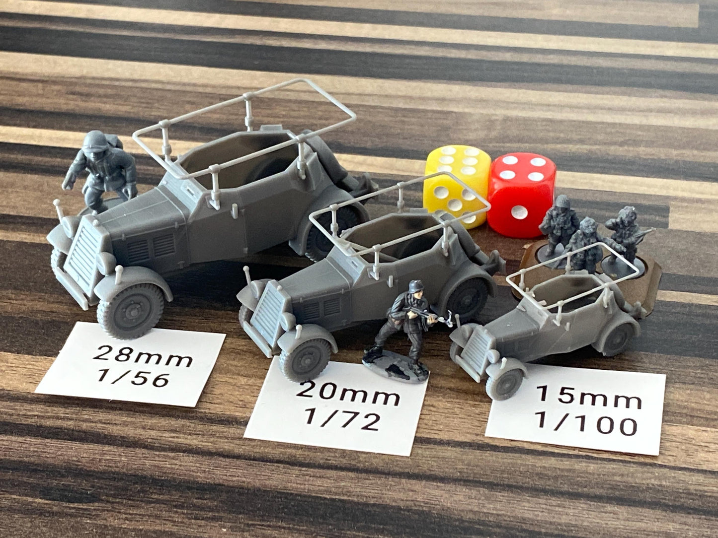 Kfz. 14 German WW2 Communications Vehicle - 3D Resin Printed 28mm / 20mm / 15mm Miniature Tabletop Wargaming Vehicle