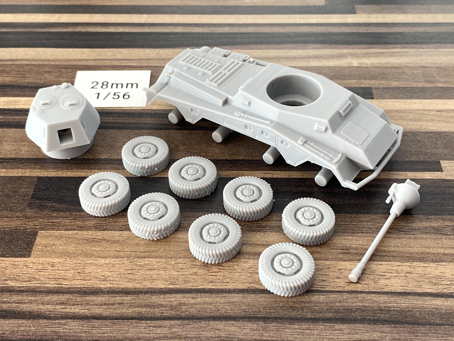 SD.KFZ 234/2 - 50mm Turret WW2 German Armoured Car - 3D Resin Printed 28mm / 20mm / 15mm Miniature Tabletop Wargaming Vehicle