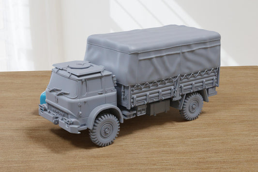 Bedford Mk (Closed) - British Army 4 Ton Truck - 3D Printed Miniature Tabletop Wargaming Combat Vehicle 28mm / 15mm  Scale