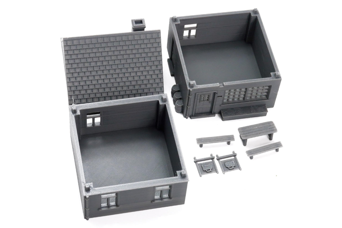 German Bierlokal with Gartengarnitur - Tabletop Wargaming Terrain 15mm - 20mm - 28mm - Miniature Gaming - 3D Printed