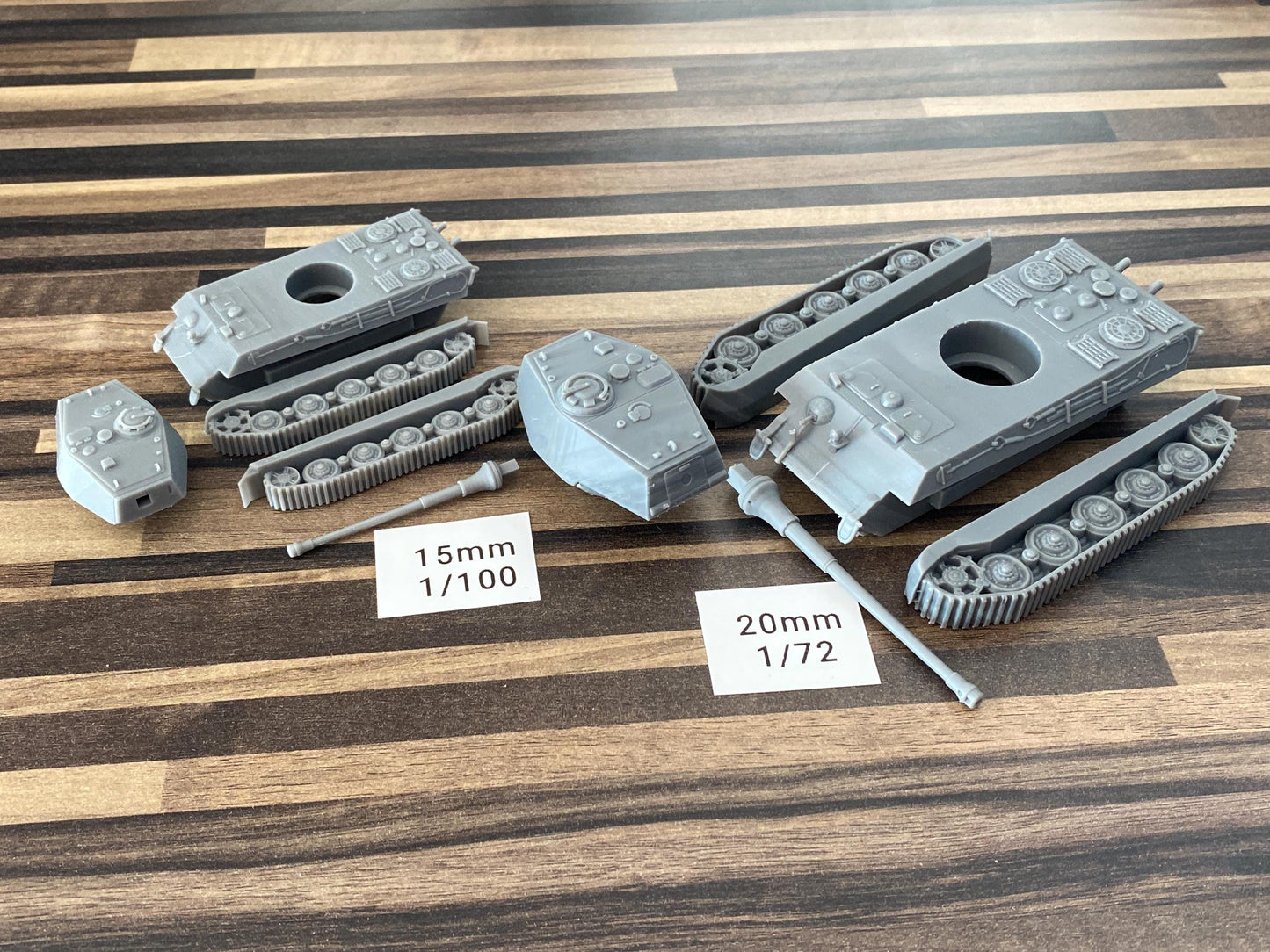 Pz.Kpfw.VI «Tiger II» (Sd.Kfz.182) - 3D Resin Printed 28mm / 20mm / 15mm Miniature Tabletop Wargaming Vehicle