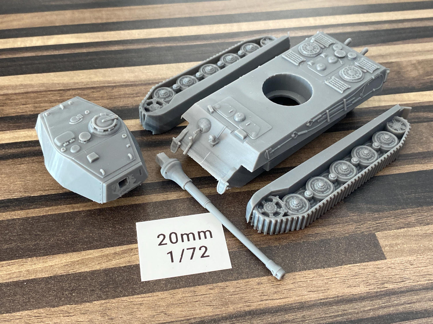 Pz.Kpfw.VI «Tiger II» (Sd.Kfz.182) - 3D Resin Printed 28mm / 20mm / 15mm Miniature Tabletop Wargaming Vehicle