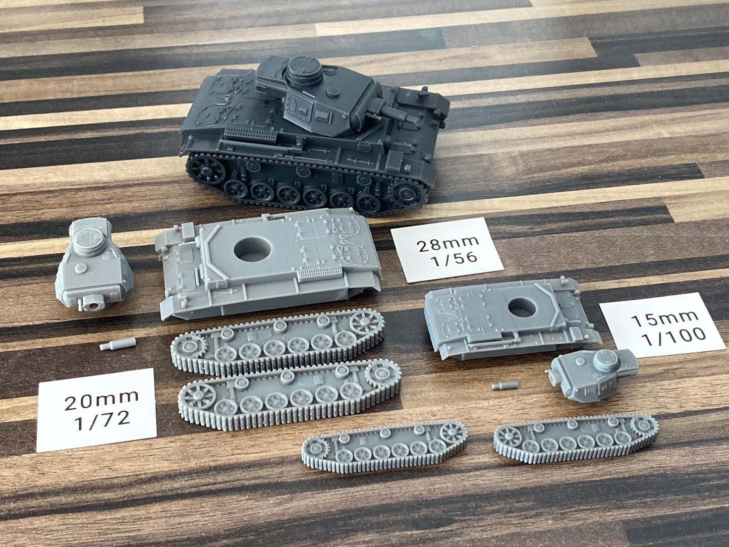 PZ.KPFW III Ausf-N - WW2 German Tank - 3D Resin Printed 28mm / 20mm / 15mm Miniature Tabletop Wargaming Vehicle