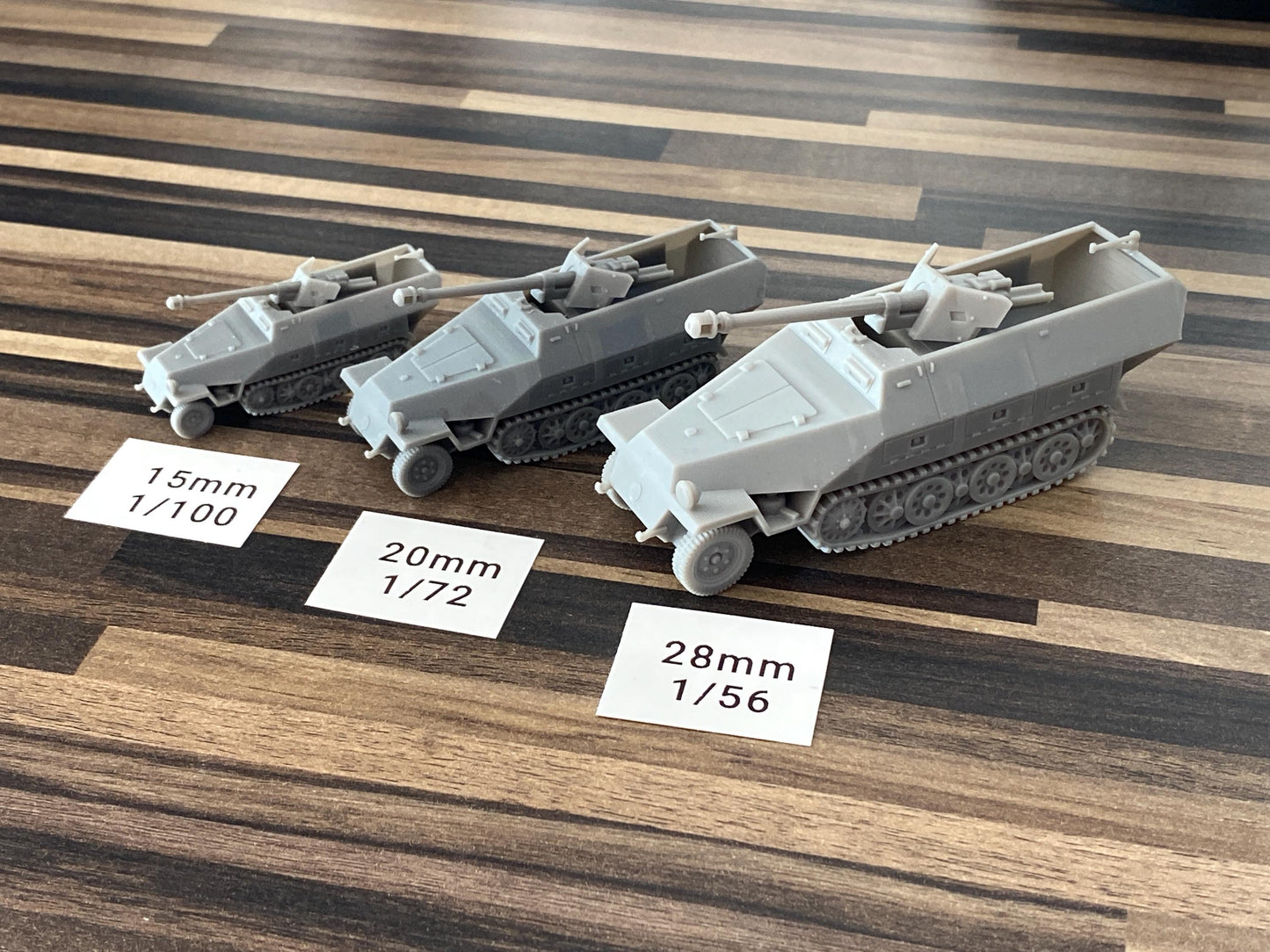 SD.KFZ-251.22 Half-track German APC - 3D Resin Printed 28mm / 20mm / 15mm Miniature Tabletop Wargaming Vehicle