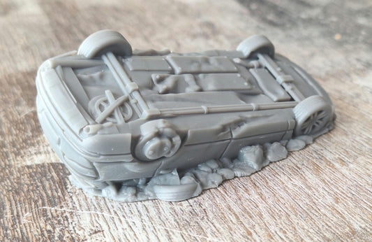 Upside Down SUV - 3D Printed Vehicle for Miniature Tabletop Wargames TTRPG