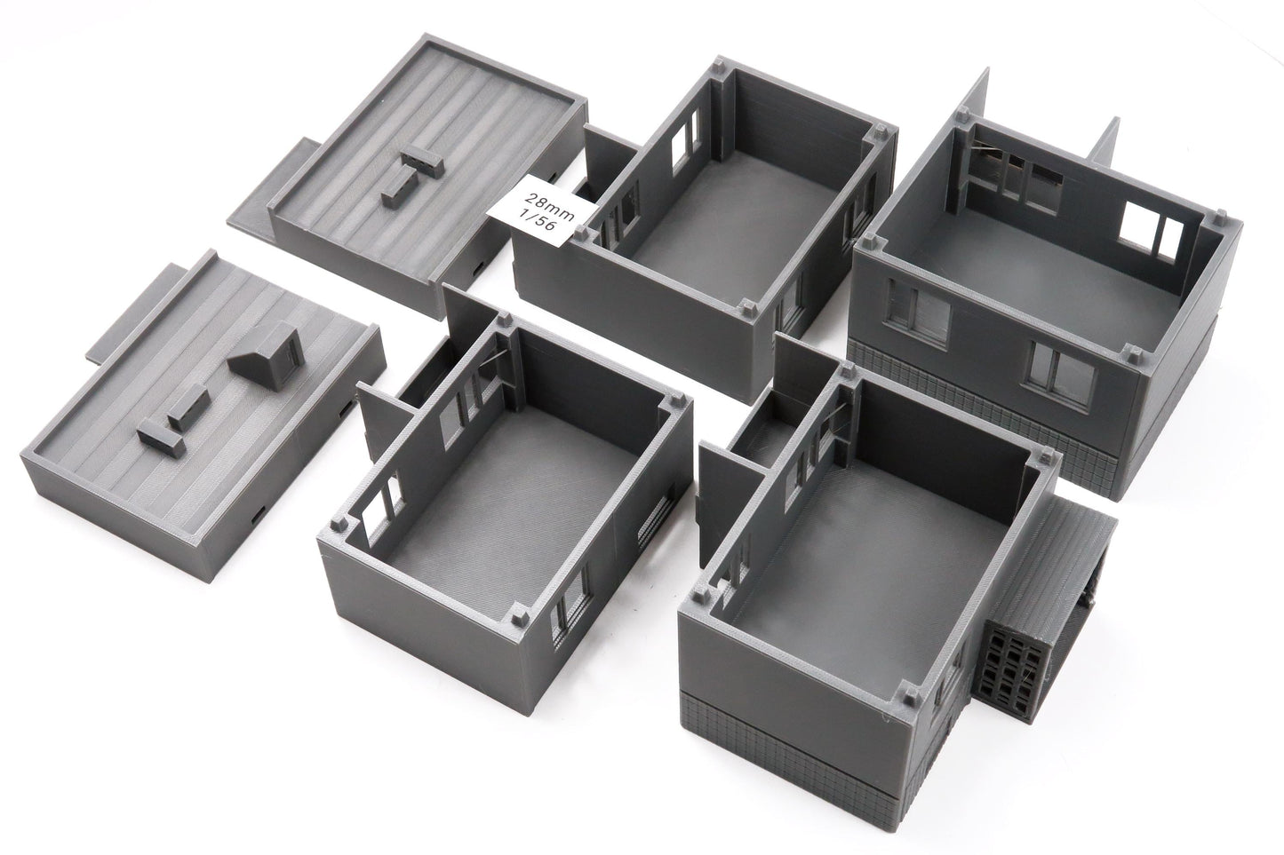 Soviet Apartments Block Type 2 - Zona Alfa / Cold War in the East - 3D Printed Miniature Wargaming Terrain 28mm / 20mm / 15mm Scale