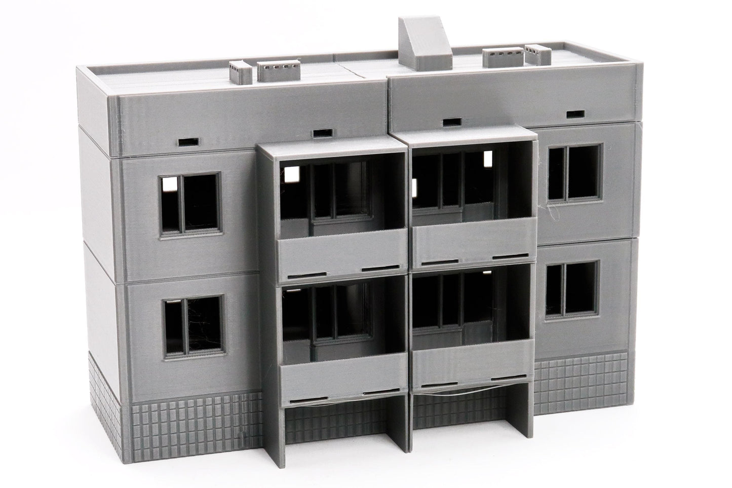 Soviet Apartments Block Type 2 - Zona Alfa / Cold War in the East - 3D Printed Miniature Wargaming Terrain 28mm / 20mm / 15mm Scale