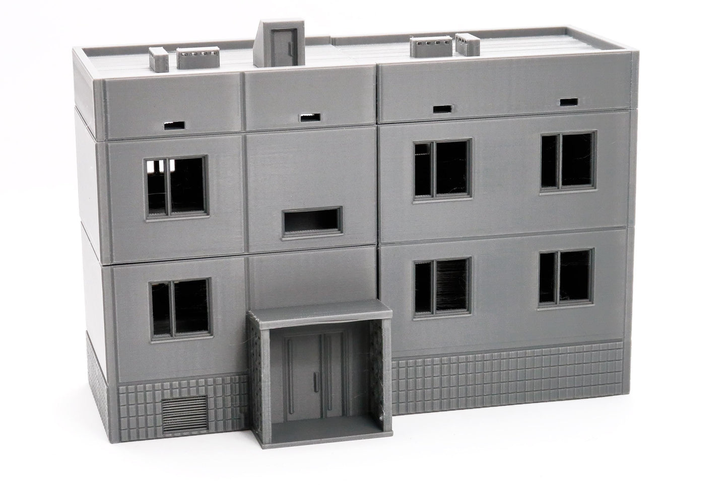 Soviet Apartments Block Type 2 - Zona Alfa / Cold War in the East - 3D Printed Miniature Wargaming Terrain 28mm / 20mm / 15mm Scale