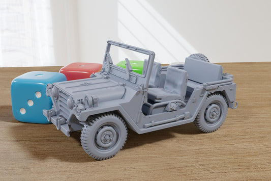 M151 Mutt - US Army  Light Utility Vehicle - 3D Printed Miniature Tabletop Wargaming Combat Vehicle 28mm / 15mm  Scale