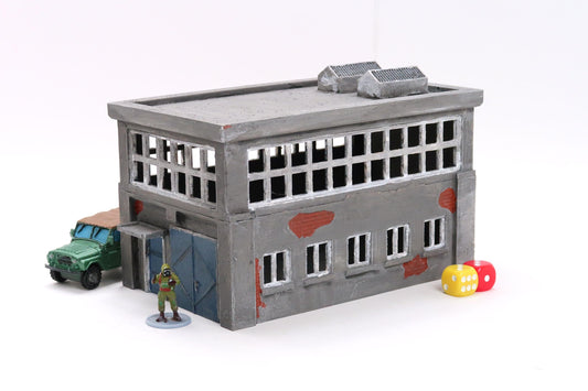 Small Industrial Building - ZONA ALFA / KONTRABAND 3D Printed Tabletop Miniature Wargaming Terrain