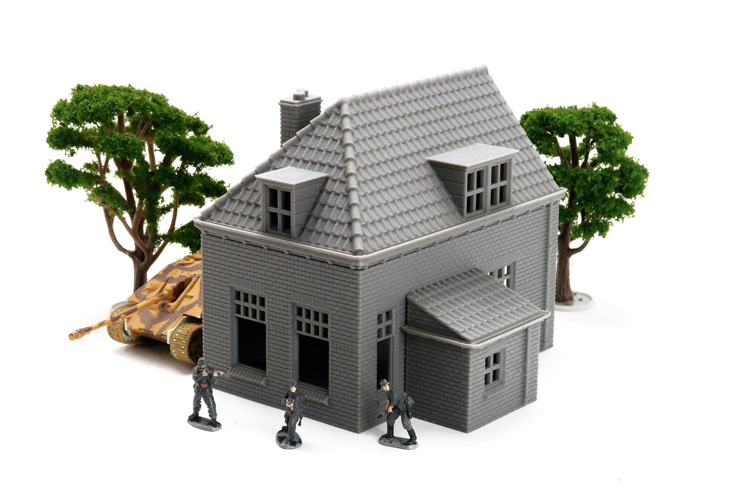 Oosterbeek WWII Single Storey House - 3D Printed Miniature Wargaming Terrain 28mm / 20mm / 15mm Scale