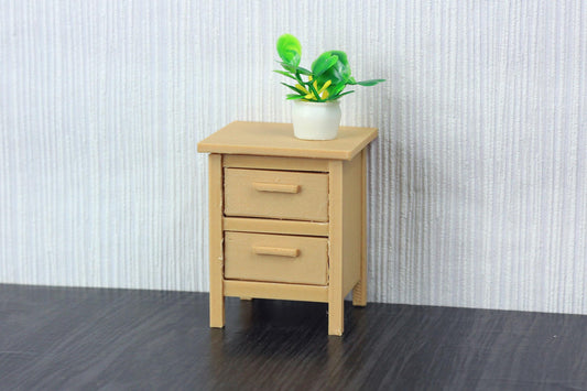 Modern Nightstand  - Dollhouse Miniature 1:12 Miniature Dollhouse Furniture