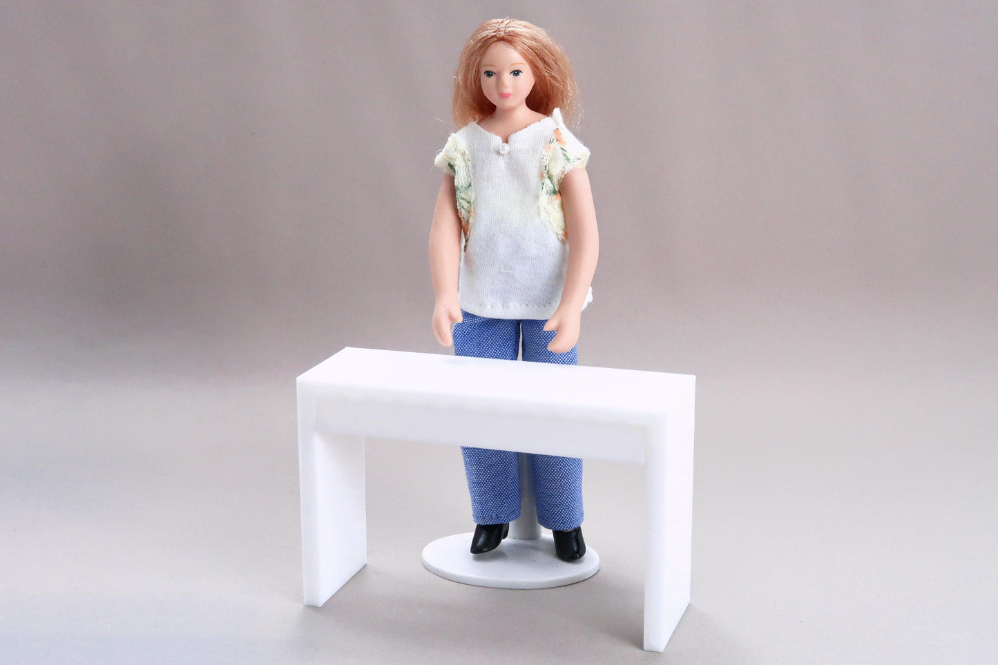 Modern Make-up / Writing Desk | 1:12, 18 & 6 Scale Dollhouse Furniture | 3D Printed Miniature