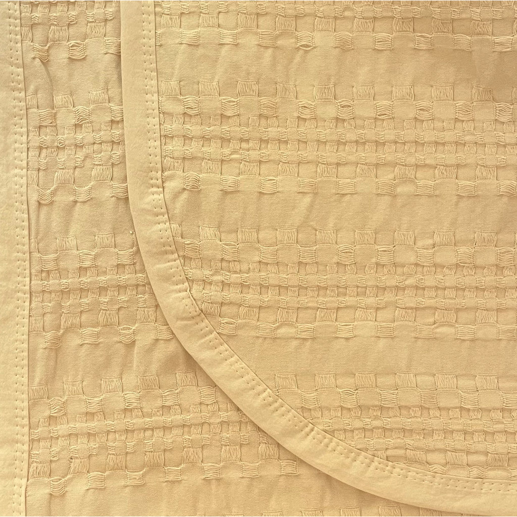 Rúmteppi úr bómullarpiqué með vöfflumynstri